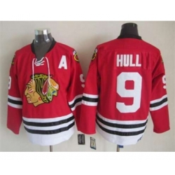 nhl jerseys chicago blackhawks 9 hull red[m&n][patch A]