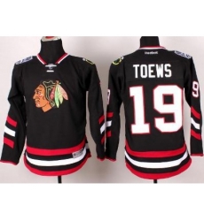 Youth Chicago Blackhawks 19 Jonathan Toews Black 2014 Stadium Series Jersey