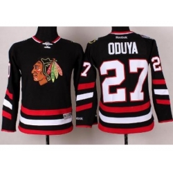 Youth Chicago Blackhawks 27 Johnny Oduya Black 2014 Stadium Series Jersey