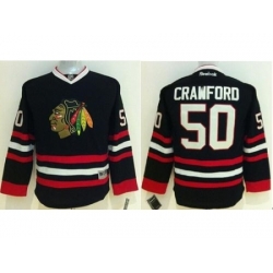 Youth Chicago Blackhawks #50 Corey Crawford Black Stitched NHL Jersey