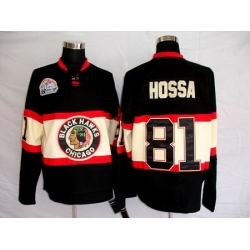 Youth RBK Chicago Blackhawks #81 HOSSA WINTER CLASSIC Black