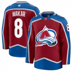 Men Colorado Avalanche 8 Cale Makar Burgundy 2024 25 Home Stitched Jersey