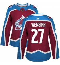 Womens Adidas Colorado Avalanche 27 John Wensink Premier Burgundy Red Home NHL Jersey 