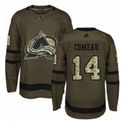 Youth Adidas Colorado Avalanche 14 Blake Comeau Premier Green Salute to Service NHL Jersey 