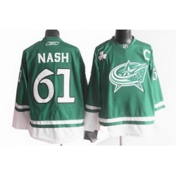 Columbus Blue Jackets #61 Rick Nash green jerseys