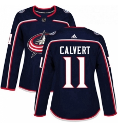 Womens Adidas Columbus Blue Jackets 11 Matt Calvert Premier Navy Blue Home NHL Jersey 