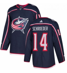 Youth Adidas Columbus Blue Jackets 14 Jordan Schroeder Premier Navy Blue Home NHL Jersey 