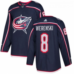 Youth Adidas Columbus Blue Jackets 8 Zach Werenski Premier Navy Blue Home NHL Jersey 