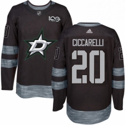 Mens Adidas Dallas Stars 20 Dino Ciccarelli Premier Black 1917 2017 100th Anniversary NHL Jersey 