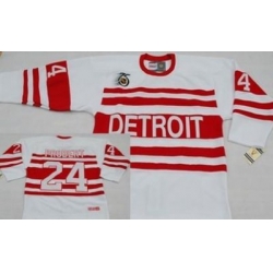 Detroit Red Wings #24 PROBERT White CCM Throwback Jersey