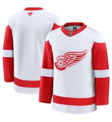 Men Detroit Red Wings Blank White 2024 25 Away Stitched Hockey Jersey