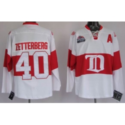 RBK Deroit Red wings #40 Henrik Zetterberg White Winter Classic