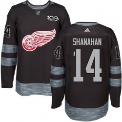 Red Wings #14 Brendan Shanahan Black 1917 2017 100th Anniversary Stitched NHL Jersey