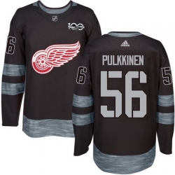 Red Wings #56 Teemu Pulkkinen Black 1917 2017 100th Anniversary Stitched NHL Jersey