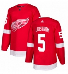 Youth Adidas Detroit Red Wings 5 Nicklas Lidstrom Authentic Red Home NHL Jersey 