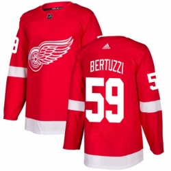 Youth Adidas Detroit Red Wings 59 Tyler Bertuzzi Premier Red Home NHL Jersey 