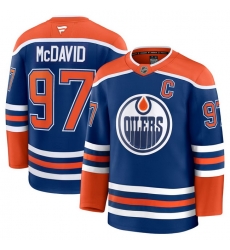 Men Edmonton Oilers 97 Connor McDavid Fanatics Royal Home Premium Player Jerseys
