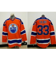 Oilers #33 Cam Talbot Orange Alternate Stitched NHL Jersey