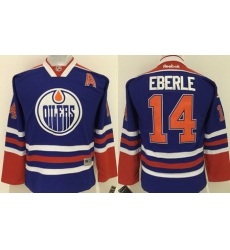 Oilers #14 Jordan Eberle Stitched Light Blue Youth NHL Jersey