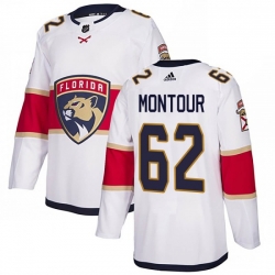 Men Florida Panthers 62 Brandon Montour White Stitched NHL Jersey