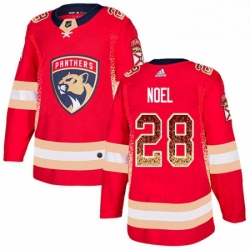 Mens Adidas Florida Panthers 28 Serron Noel Authentic Red Drift Fashion NHL Jersey 