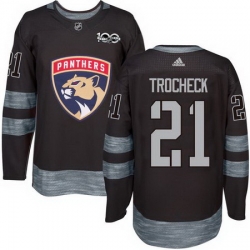 Panthers #21 Vincent Trocheck Black 1917 2017 100th Anniversary Stitched NHL Jersey