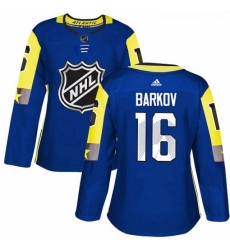 Womens Adidas Florida Panthers 16 Aleksander Barkov Authentic Royal Blue 2018 All Star Atlantic Division NHL Jersey 