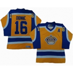 Los Angeles King 16 DIONNE yellow purple CCM jerseys