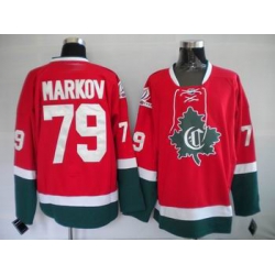 Hockey Montreal Canadiens #79 Andrei Markov Stitched Replithentic New CD red green Jersey