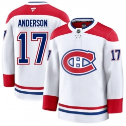 Men Montreal Canadiens 17 Josh Anderson Fanatics Home White Player Jersey
