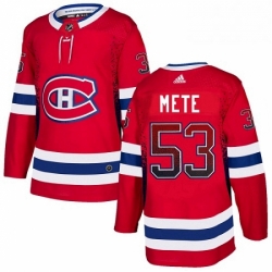 Mens Adidas Montreal Canadiens 53 Victor Mete Authentic Red Drift Fashion NHL Jersey 