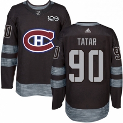 Mens Adidas Montreal Canadiens 90 Tomas Tatar Authentic Black 1917 2017 100th Anniversary NHL Jersey 