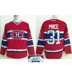 Montreal Canadiens #31 Carey Price Red Autographed Stitched NHL