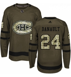 Youth Adidas Montreal Canadiens 24 Phillip Danault Authentic Green Salute to Service NHL Jersey 