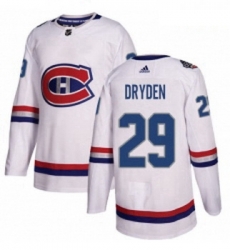 Youth Adidas Montreal Canadiens 29 Ken Dryden Authentic White 2017 100 Classic NHL Jersey 