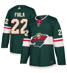 Men Minnesota Wild 22 Kevin Fiala Green Adidas Jersey