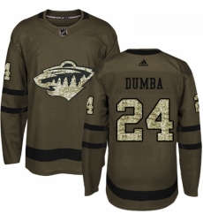 Youth Adidas Minnesota Wild 24 Matt Dumba Premier Green Salute to Service NHL Jersey 