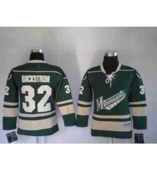 Youth Minnesota Wild 32 BACKSTROM GREEN Jerseys