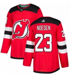 Mens Adidas New Jersey Devils 23 Stefan Noesen Authentic Red Home NHL Jersey 