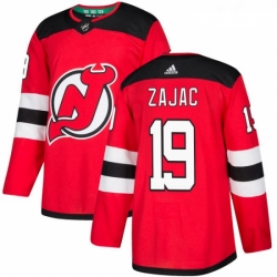 Youth Adidas New Jersey Devils 19 Travis Zajac Authentic Red Home NHL Jersey 