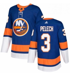 Mens Adidas New York Islanders 3 Adam Pelech Premier Royal Blue Home NHL Jersey 