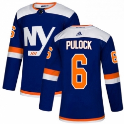 Mens Adidas New York Islanders 6 Ryan Pulock Premier Blue Alternate NHL Jersey 