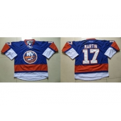 New York Islanders #17 Matt Martin Baby Blue Stitched NHL Jersey