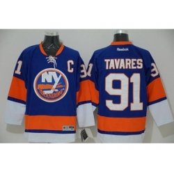 New York Islanders #91 John Tavares Light Blue Stitched Jersey