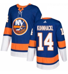 Youth Adidas New York Islanders 14 Tom Kuhnhackl Premier Royal Blue Home NHL Jersey 