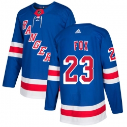 Men Adidas Rangers 23 Adam Fox Royal Blue Home Stitched NHL Jersey