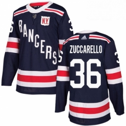 Mens Adidas New York Rangers 36 Mats Zuccarello Authentic Navy Blue 2018 Winter Classic NHL Jersey 