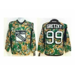 Youth nhl jerseys new york rangers #99 gretzky camo[patch C]