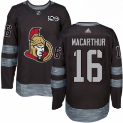 Mens Adidas Ottawa Senators 16 Clarke MacArthur Authentic Black 1917 2017 100th Anniversary NHL Jersey 