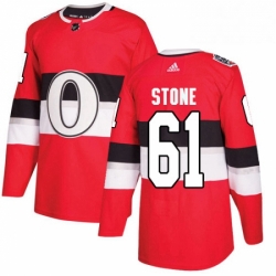 Mens Adidas Ottawa Senators 61 Mark Stone Authentic Red 2017 100 Classic NHL Jersey 